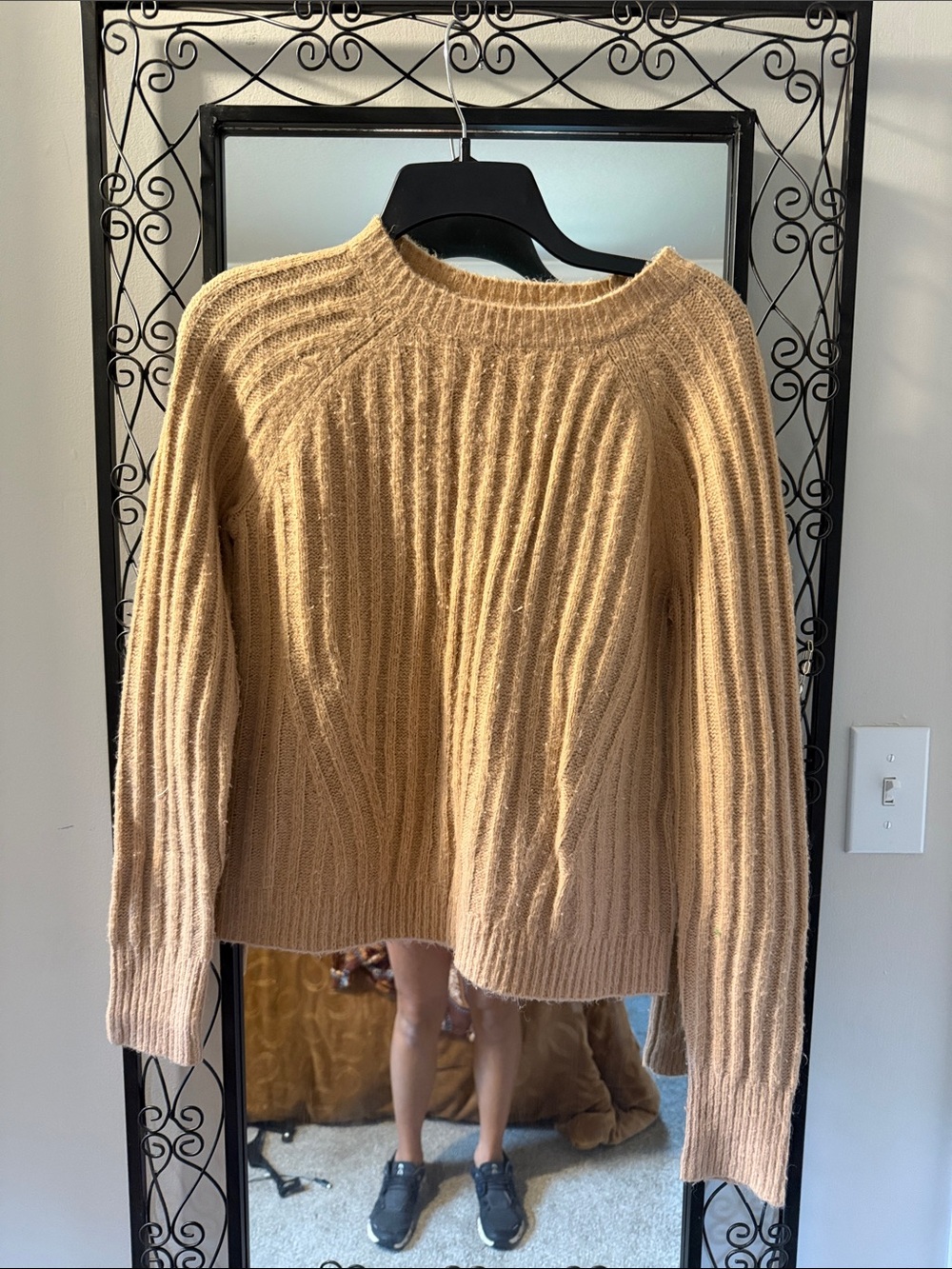 a new day Ribbed Crew Neck Sweater in Camel Tan